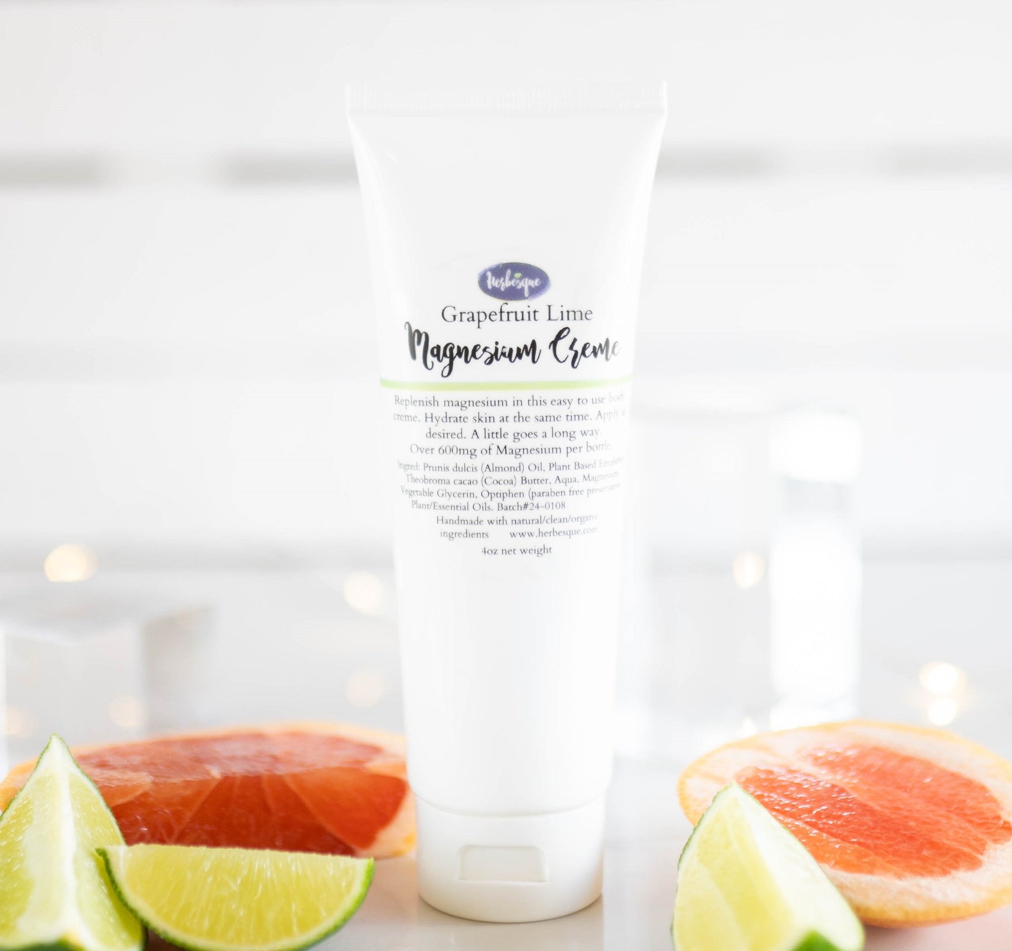 Grapefruit Lime Magnesium Creme Bottles